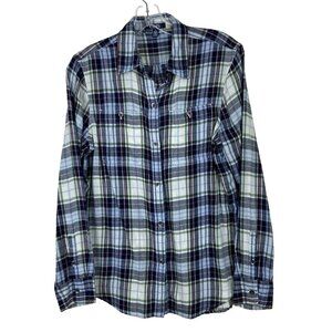 Chaps Women's Plaid Long Sleeve  Shirt Woman's  Size M Grunge Outdoor